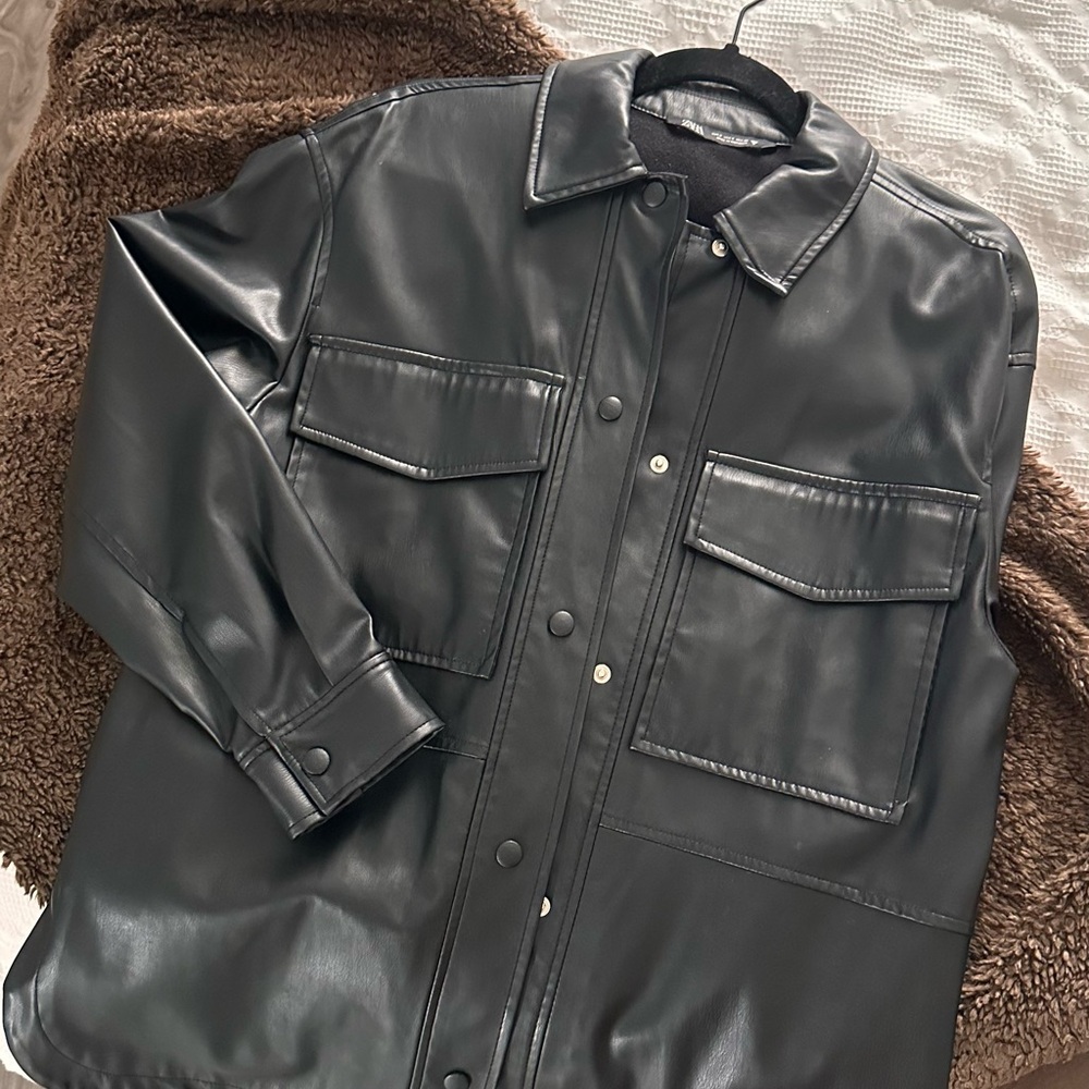 Zara Leather Shacket